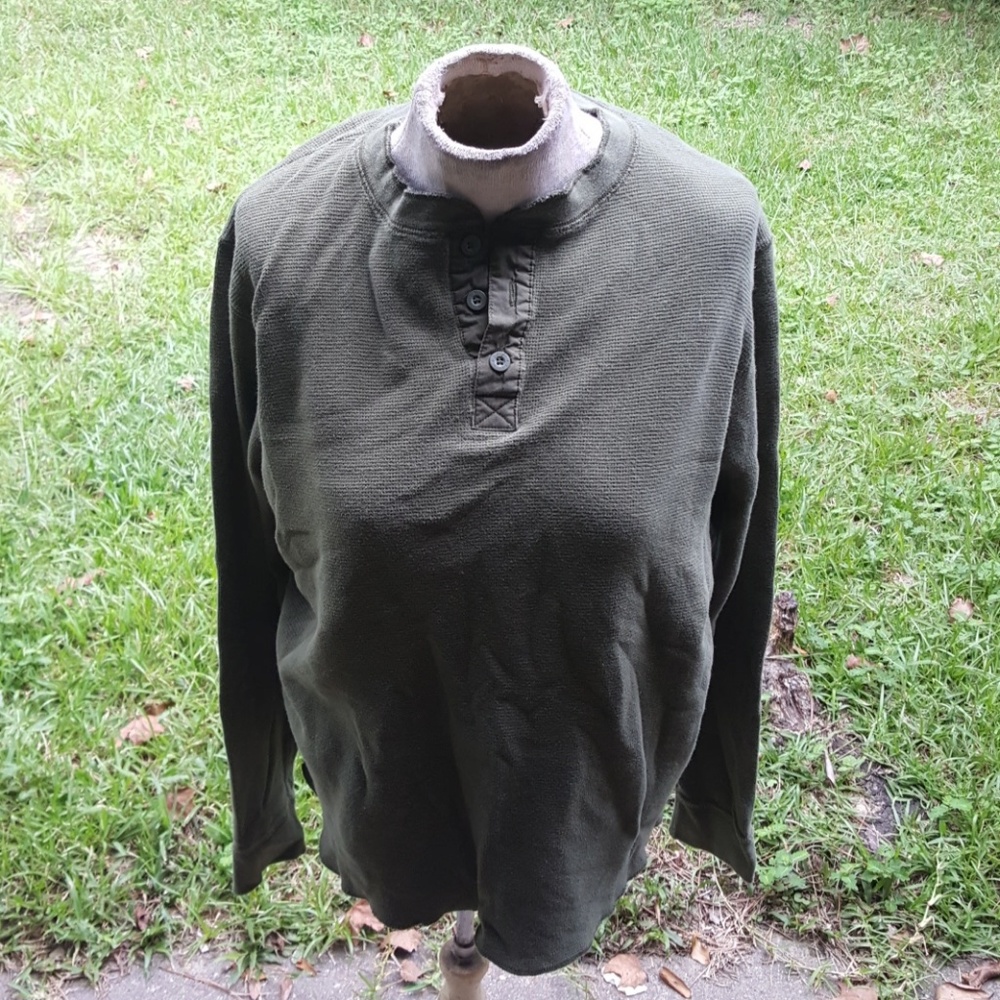 Green thermal style shirt